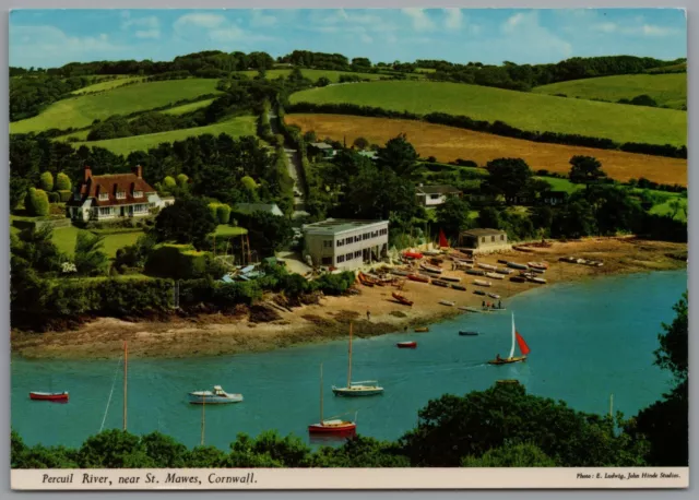 Percuil River near St Mawes Cornwall England Postcard