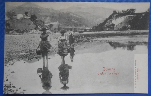 Cartolina Bologna Costumi Campestri