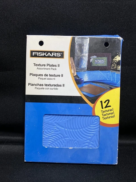 Fiskars Texture Plates II Includes 6 Double Sided Embossing Plates Assorted Pack