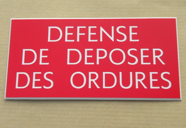 Plaque Signalétique 'DÉFENSE D'ENTRER' - 2 Versions - Dimensions 50 X 150 Mm - Neuf