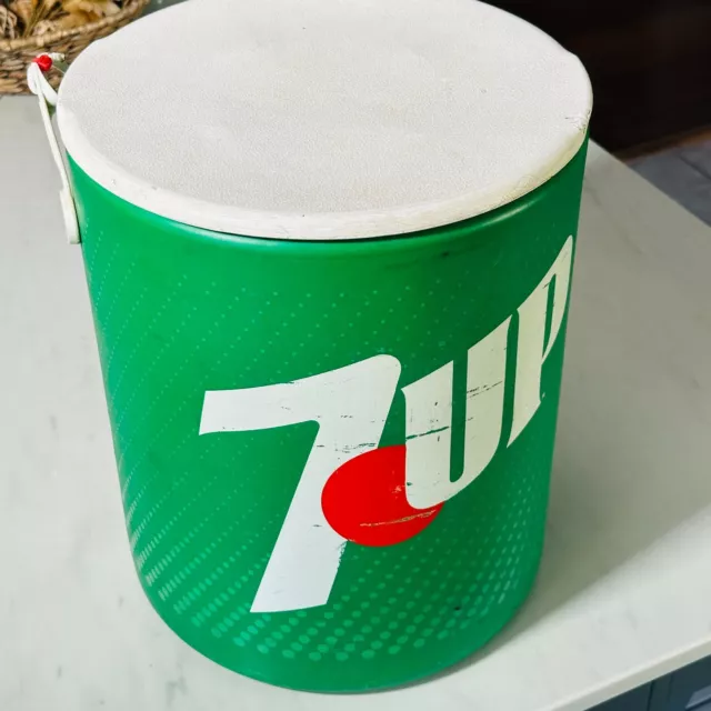 Vintage 7-Up Soda Cooler - Hamilton Skotch - 1970's Camping/Picnic Drink Holder