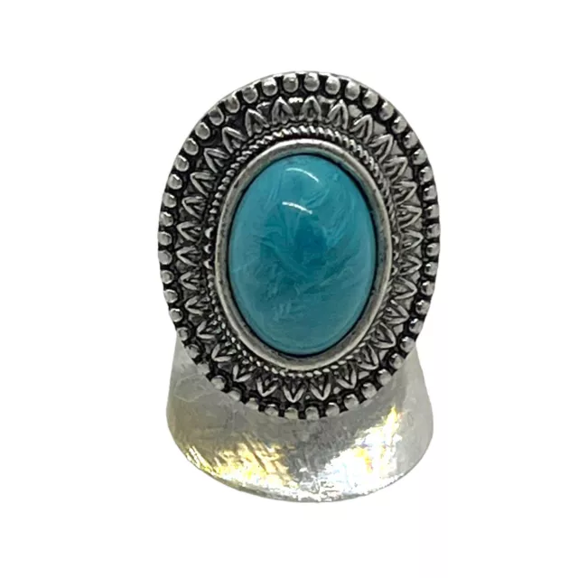 Avon Ring Faux Turquoise 2017 Jewelry Western Summer Southwestern In Box Size 8