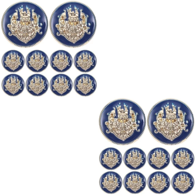 20 Pcs Metal Buttons Alloy Miss Blazer Black Coat Vintage Sewing Patterns