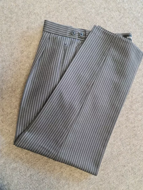 Mens Light Grey Pinstripe Trouser Morning Suit Masonic Ascot Wedding Dress