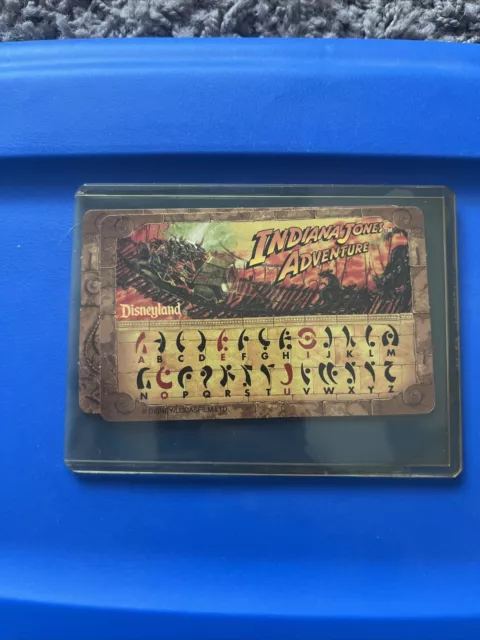 DISNEYLAND INDIANA JONES Adventure Decoder Card from ATT 1995 Opening ...