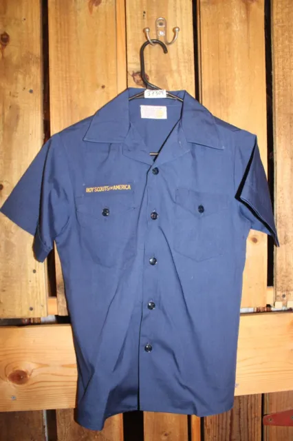 Boy Scouts of America Uniform Youth Shirt  Sz. 14 Blue Cub PLAIN