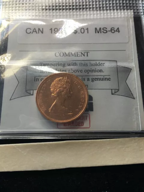 1968 Coin Mart Graded Small One Cent **MS-64**