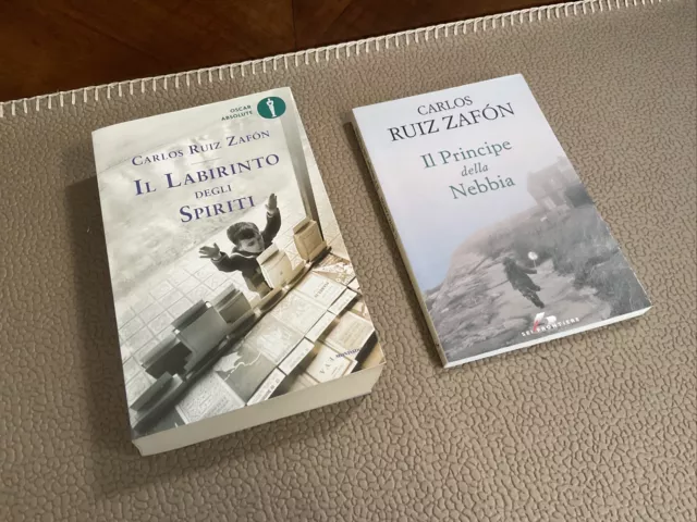 Carlos Ruiz Zafon Il Principe della nebbia e Il labirinto degli spiriti 2 Libri