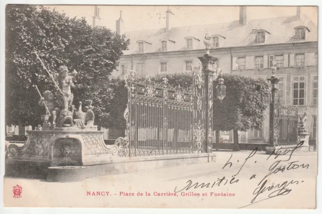 NANCY - Meurthe & Moselle - CPA 54 - Place de la Carriere - Fountain Grids