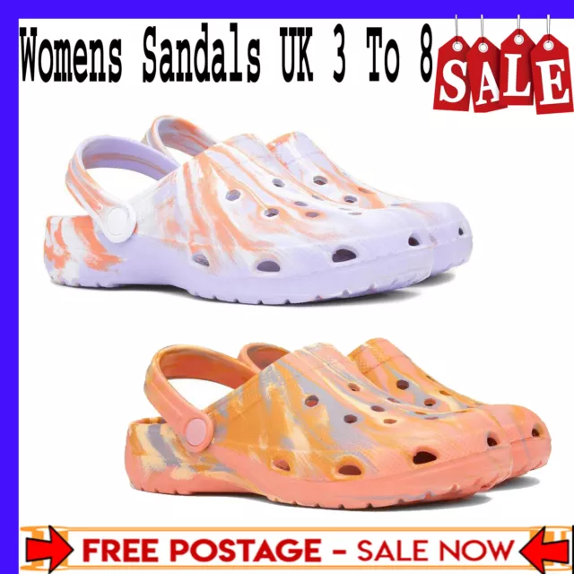 Work Clogs Beach Clogs Ladies Womens Sandals Shoes Breathable Crocs UK Size 3-8