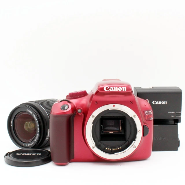 Canon - Canon EOS Kiss X50 EF-S 18-55 ISⅡ Kit CANON EOS KISS X50 EF-S 18-55 IS II Lens Kit Red 553135