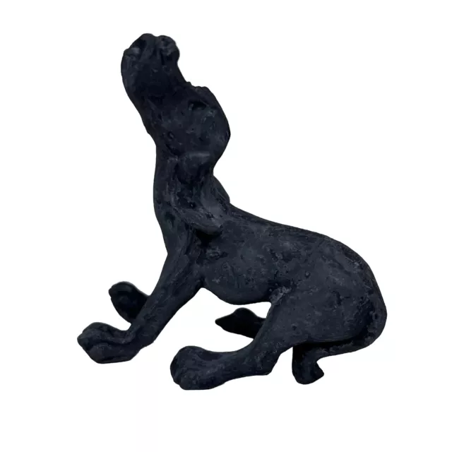 Cast Iron Blood Hound Dog Howling Figurine Sitting