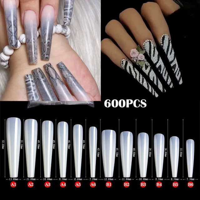 les ongles Couverture complète Faux ongles Long Ballet Portable 4XL Faux ongles