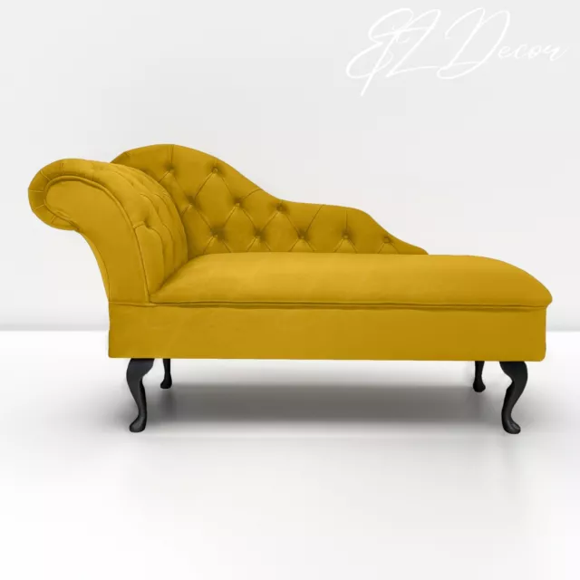 Chaise Lounge Chesterfield Sofa Yellow Lemon Accent Chair Lucian Tufted Longue
