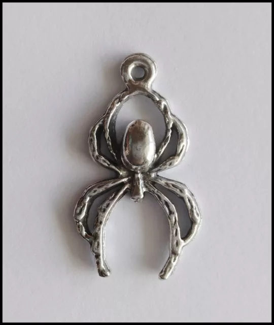 PEWTER CHARM #127 Spider (24mm x 16mm) 1 bail pendant