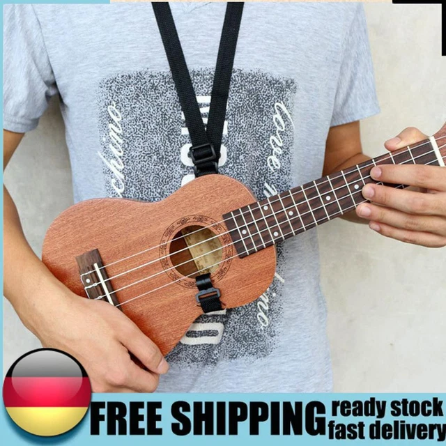 Verstellbare Nylon Neck Strap Sling mit Haken für Ukulele Gitarre Mandoline DE