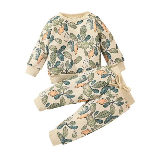 Felpa neonato bambino bambino bambina pantaloni top outfit casual set vestiti