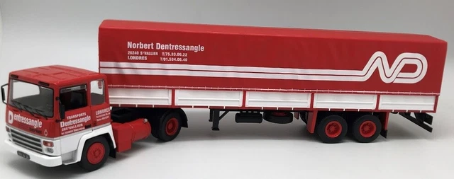 Odeon Camion RENAULTR310 Semi-Remorque Savoyarde 3 Essieux CALBERSON Véhicule de Collection 1/43 Métal et Plastique