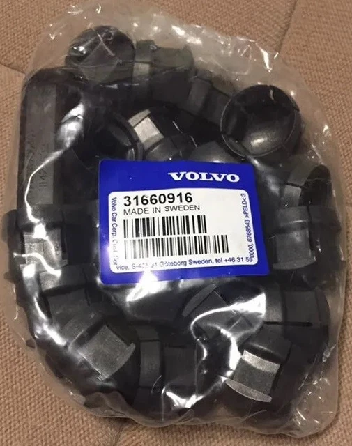 NEW GENUINE VOLVO XC90 V90 S90 wheel bolt caps OEM 2016 2017 2018