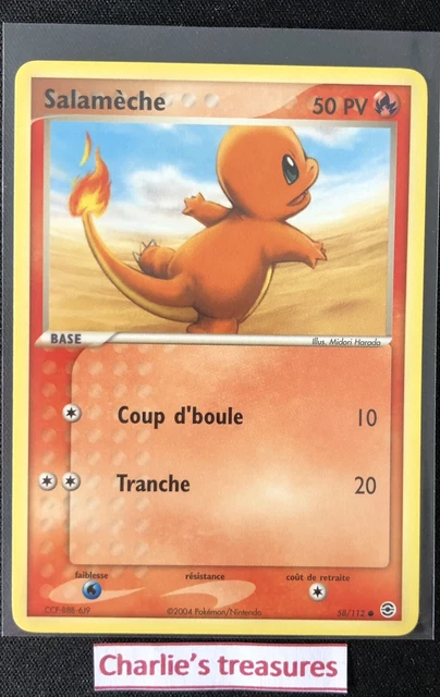 Pokemon Card - Salameche - 58/112 - Red Fire Green Leaf - FR - NM+ / NEW
