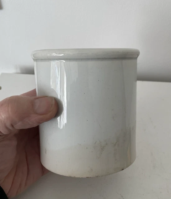 ANCIEN POT À confiture Creil et Montereau faience EUR 20,00