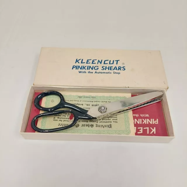 Vintage Kleencut Pinking Shears No. 180 in Original Box Made In USA