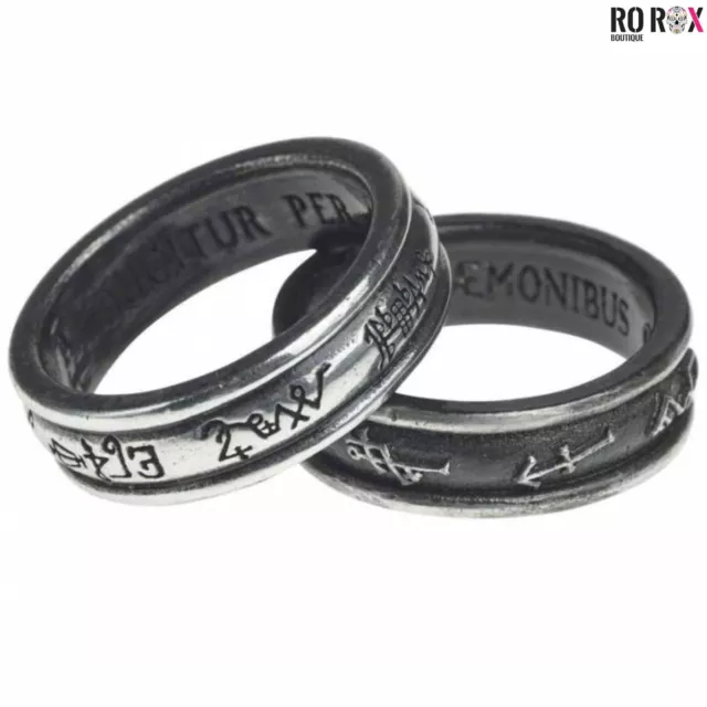 Demon Angel Ring Pair Alchemy England Archangels Tempted Demons Gothic Jewellery