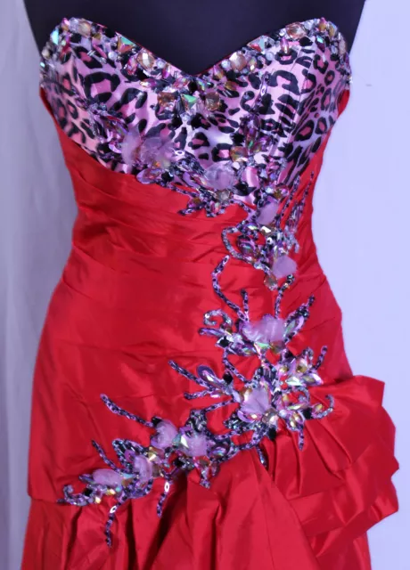 Robe De Robe Formelle Formelle Formelle Formelle Formelle Rose Rouge Paillettes Hautes Formelles 6 2