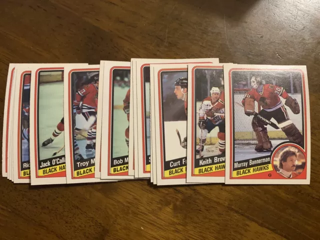 1984-85 OPC O-Pee-Chee Hockey Chicago BLACKHAWKS team set 