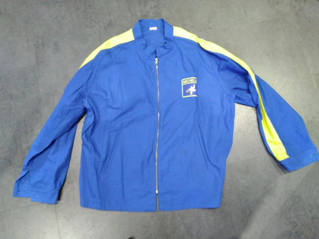 ANCIENNE VESTE BLEU De Travail Michelin Bibendum vintage Taille 58 EUR