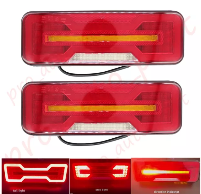 AU Pair LED Tail Lights LED 4 Combination Stop Tail Indicator Reverse Truck Ute