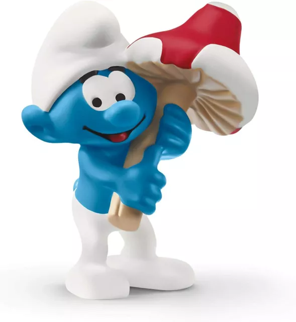 Smurfs - SMURF with MUSHROOM (Schleich) *NEW* 2020 - (20819)