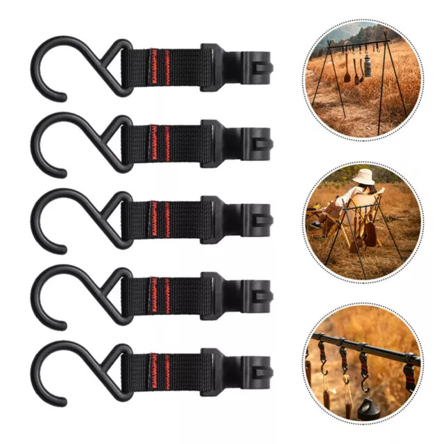 5pcs Haken zum Aufhängen im Freien Baum Mantel Rack Camping Getriebe Halter