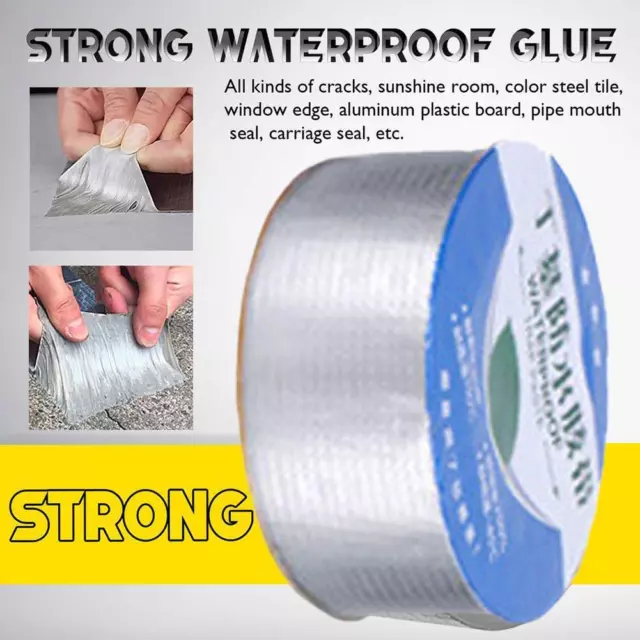 Aluminum Foil Butyl Rubber Tape Stop Leak Stick Waterproof Repair Nano Tape Y2A6