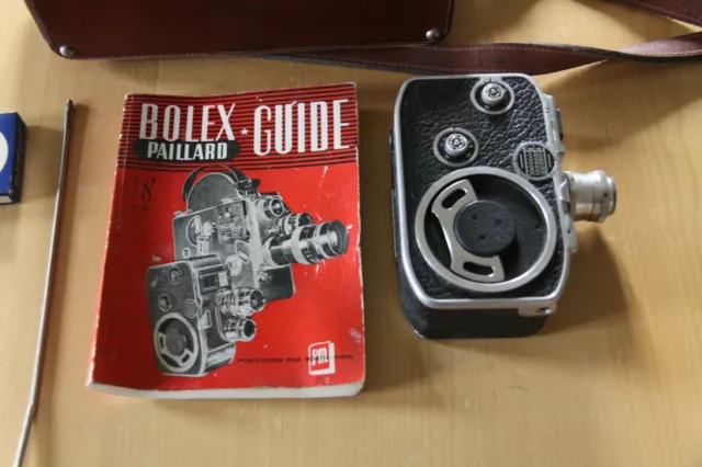 VINTAGE Caméra BOLEX PAILLARD  C8, objectif Berthiot Cinor B, avec étui TBE