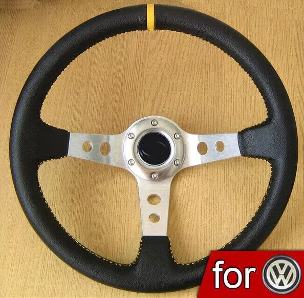 Rallye Sportlenkrad Lenkrad für VW Golf 1 2 3 4 Polo 6N 6N2 9N T4 Passat Corrado