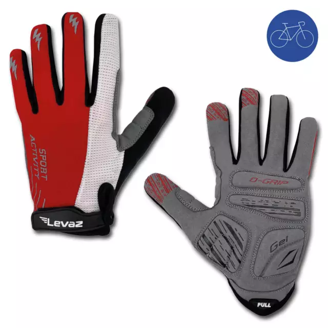 Guantes de Ciclismo MX Sport Bicicleta Montañera MTB Dedo Completo Levaz