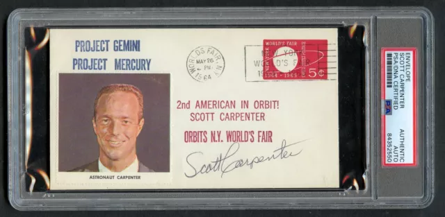 Scott Carpenter signed autograph Envelope Project Mercury 7 NASA Astronaut PSA