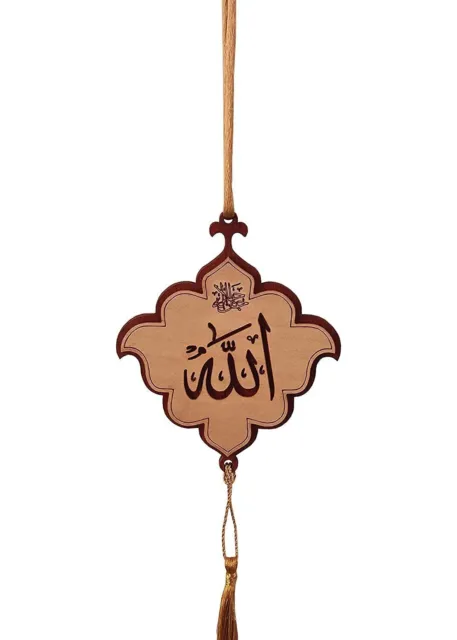 Islamic Religious Wooden Allah Mohammad Name Car Hanging Free Shipping