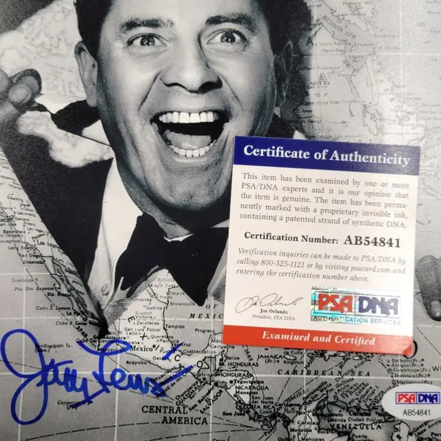 Jerry Lewis signed 8x10 photo comedian autograph ~ PSA/DNA COA 2