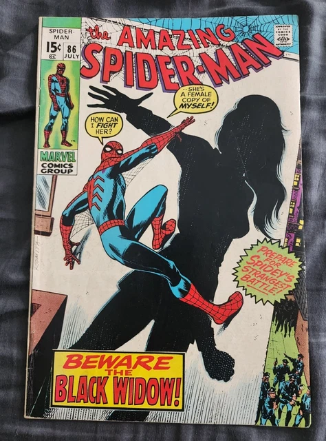 Amazing Spider-Man 86 🔥 1st Black Widow SKIN-TIGHT COSTUME🔥Origin KEY🔥 Amazing Spider-Man 86 🔥 1st Black Widow SKIN-TIGHT COSTUME🔥Origin KEY🔥
