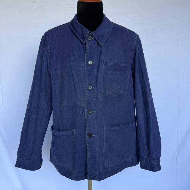 Veste De Travail Vintage Bleue France - Style Bomber EDF/GDF - Taille L Occasion Bon état
