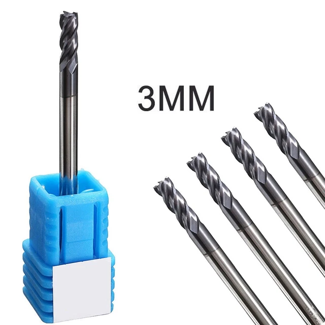 End Mill 3MM 50mm Length Accessories DIY 5PCS Kit Solid Carbide AU FAST