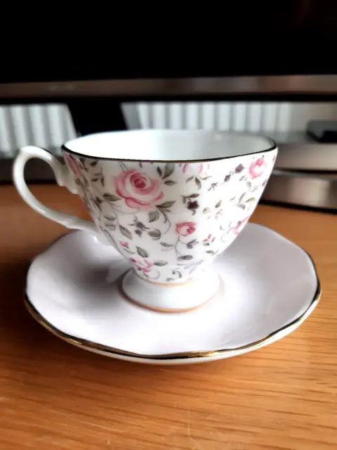 Royal Albert Rose Confetti Small Tea Cup & Saucer