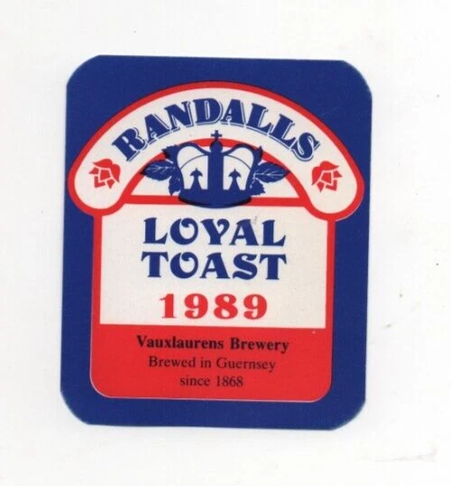 Guernsey - Vintage Beer Label - R.W. Randall Ltd. - Loyal Toast 1989