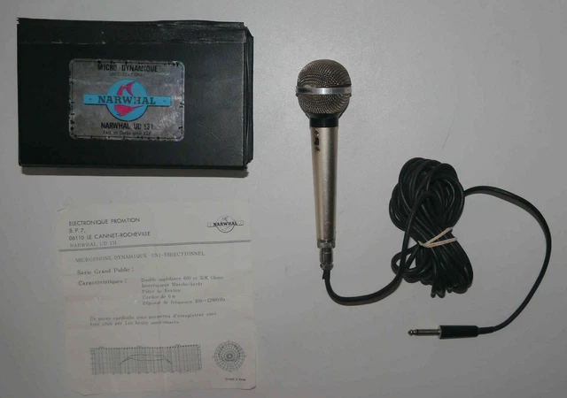 Microphone Dynamique LEM DH80 Vintage 1960 Connectique DIN 3 Broches