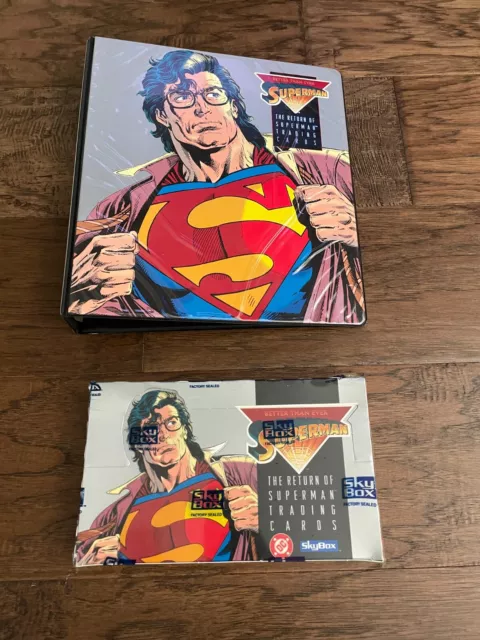 1993 Skybox The Return Of Superman Factory Sealed Box Trading Cards & Binder