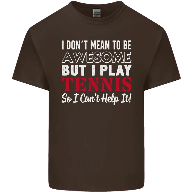 T-shirt top da uomo in cotone I Dont Mean to Be but I Play 7