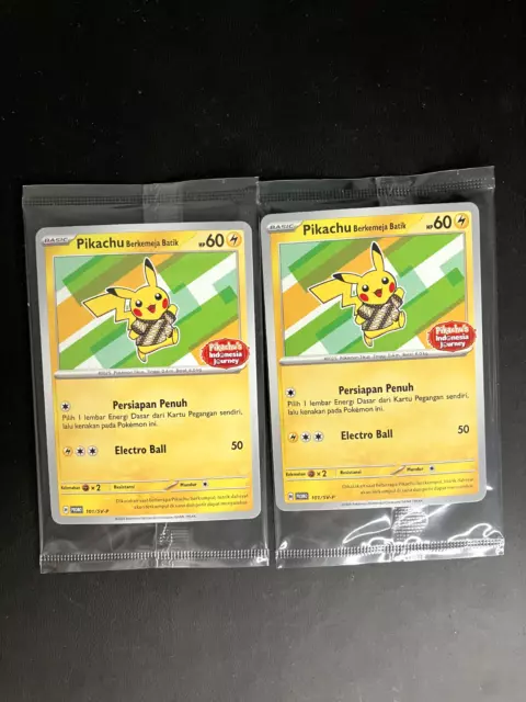 Pikachu batik 2pcs Pokemon Promo Indonesia exclusive 101/S-P #6