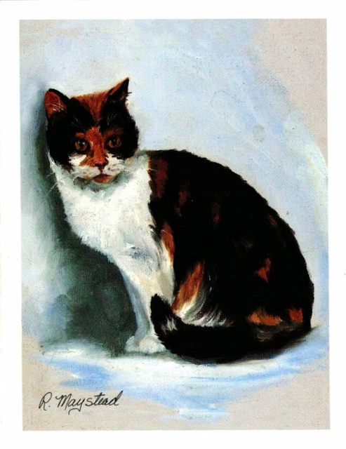 New Calico Cat Notecard Set - 6 Blank Note Cards By Ruth Maystead - CATS-15